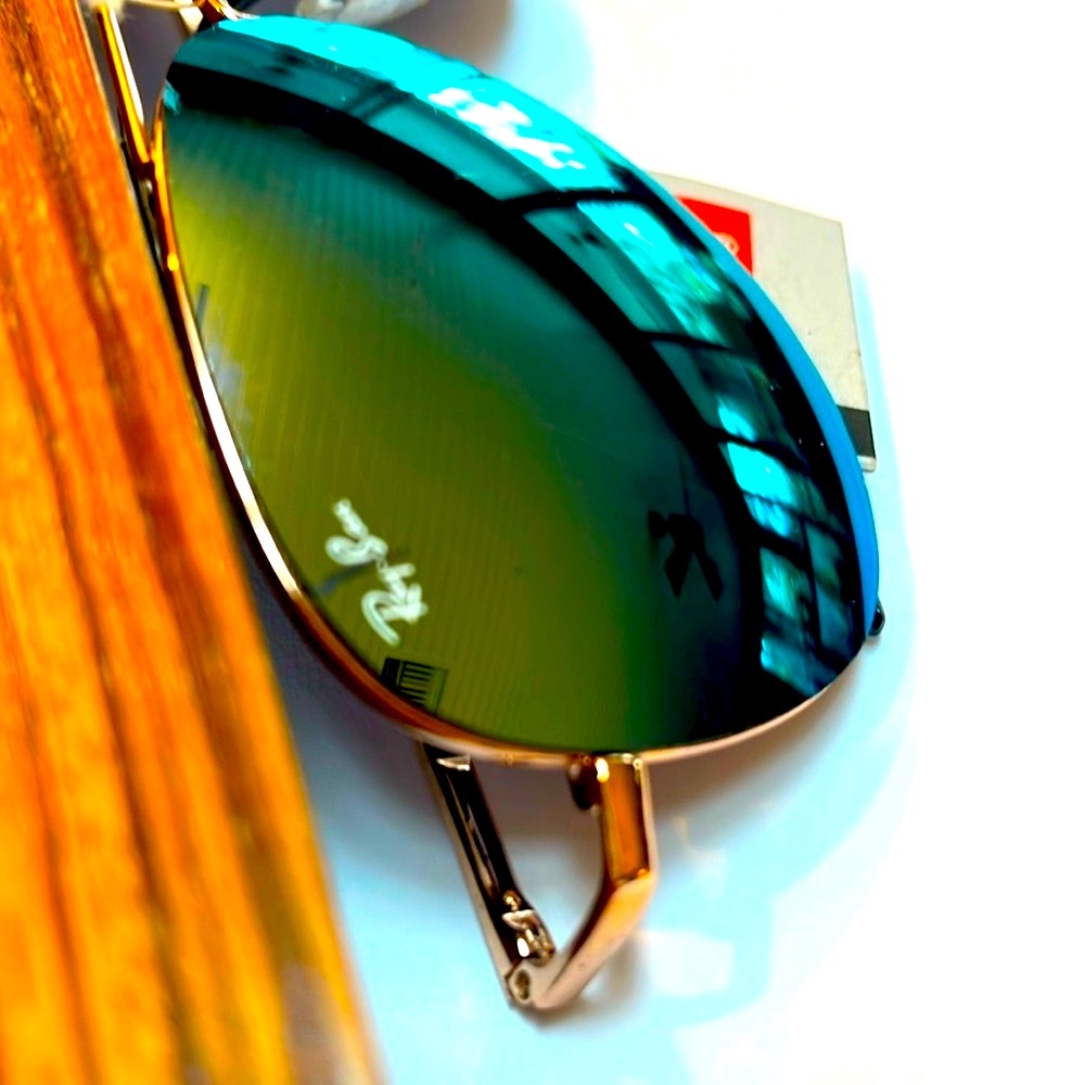 COPY - Ray-Ban Aviator Blue Mirror: NEW- Tags - Picture 8 of 8